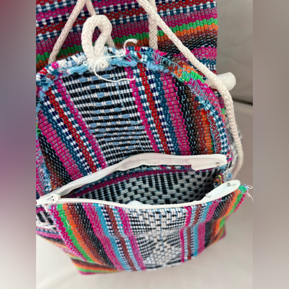 Colorful Striped Large Backpack - Picture 3 of 4